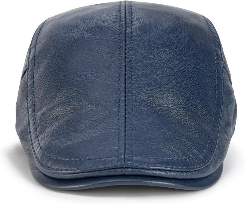 VOBOOM Men Women Adjustable Genuine Leather Ivy Cap Newsboy Hat - Image 3